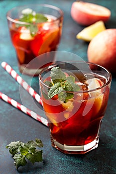 Peach ice tea