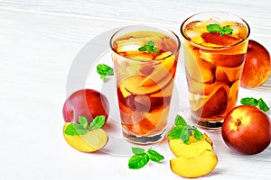 Peach ice tea