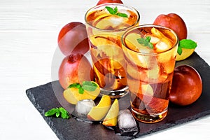 Peach ice tea