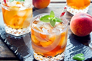 Peach iced tea