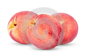 Peach with isolated on white