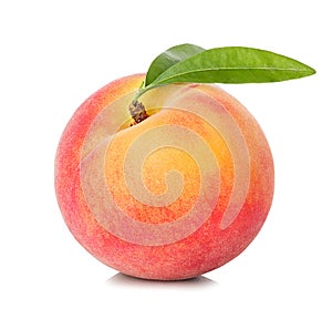 Peach isolated on white