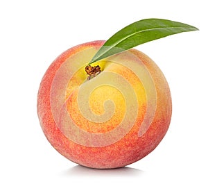 Peach isolated on white