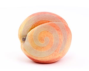 Peach isolated white background