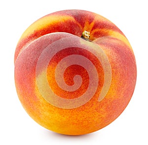 Peach isolated on white background