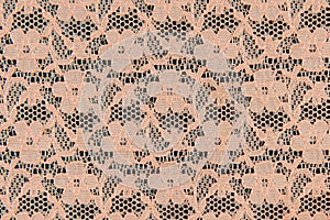 Peach lace sits on background