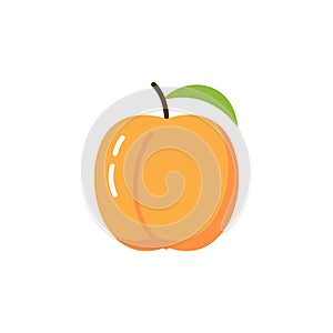 Peach logo line icon vector juicy symbol illustration design. Tropical peach icon logo line pictogram