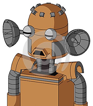 Peach Mech With Dome Head And Sad Mouth And Two Eyes photo