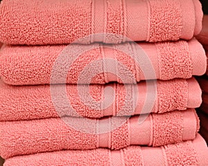 Peach Pink Towels