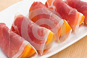 Peach in Prosciutto photo