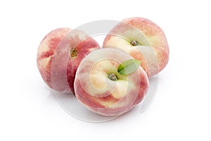 Peach on the white isolatd background.