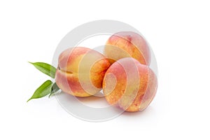 Peach on the white isolatd background.
