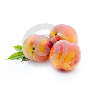Peach on the white isolatd background.