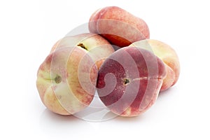 Peach on the white isolatd background.