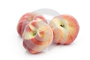 Peach on the white isolatd background.