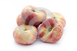 Peach on the white isolatd background.