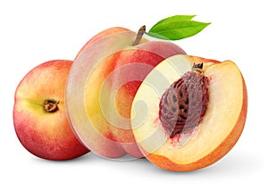 Isolated nectarine peaches