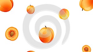 PEACHES FRUIT FALLING IN LOOPING