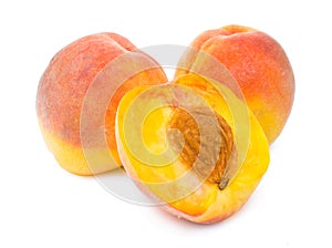 Peaches and a peach half