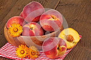 Peaches Rustic Still Life