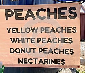 Peaches For Sale Sign