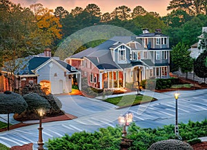 Peachtree Hills neighborhood in Atlanta, Georgia USA.