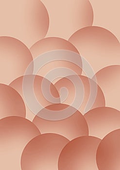 Peachy pink bubbles digital illustration