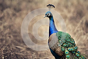 Peacock, Bird, Animal image, Majestic Peacock: Captivating Beauty in Nature\'s Palette