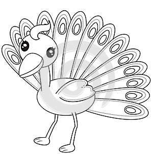 Peacock coloring page