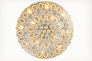 Peacock feather pattern of modern crystal ceiling lighting