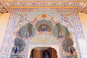 Peacock Gate in Jaipur City Palace, Rajasthan, India