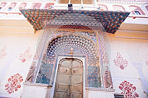 Peacock Gate in Jaipur City Palace, Rajasthan, India