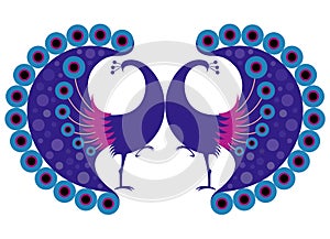 Peacock motif