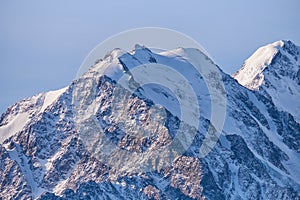 Peak Aktru on North Chui mountain range. Altai, Siberia, Russia