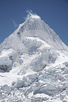 Peak Alpamayo in the Cordillera Blanca photo