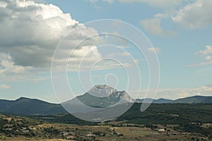 Peak of Bugarach in the Corbieres, France