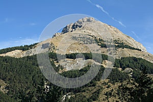 Peak of Bure in Alps, France