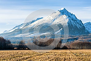 Peak called Slavkovsky stit in High Tatras mountains, Slovakia