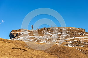 Peak of Castel Gaibana - San Giorgio Ski Resort in Lessinia Plateau Veneto Italy