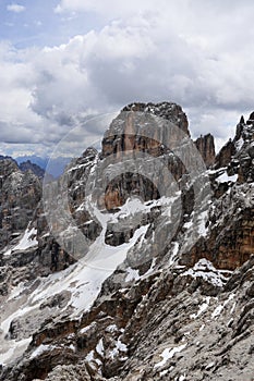 Peak Cristallo in Alps.