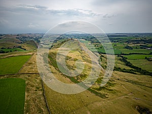 Peak District Nartional Park - aerial view at Chrome Hill