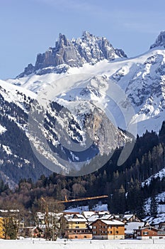 Peak of Gross Spannort of the Uri Alps seen from Engelberg, Switzerland