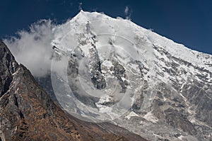 Peak of Langtang lirung. Langtang National Park