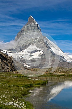 Peak Matterhorn in Swiss Alps