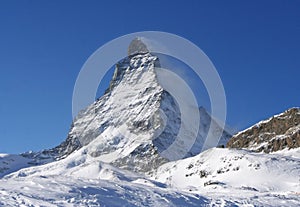 Peak Matterhorn in Swiss Alps