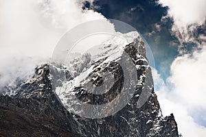 Peak of mount Taboche in Himalayas, Nepal