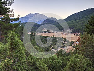 Peak of Mount Tahtali in evening, Turkey