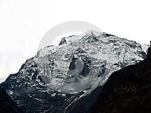 peak rising over the town of Gilgit, Gilgit Baltistan, Pakistan