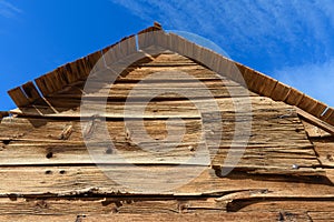 Peak of the roof on an abandoned shack in the Nevada desert