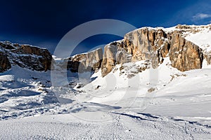 Peak of Vallon on the Skiing Resort of Corvara photo